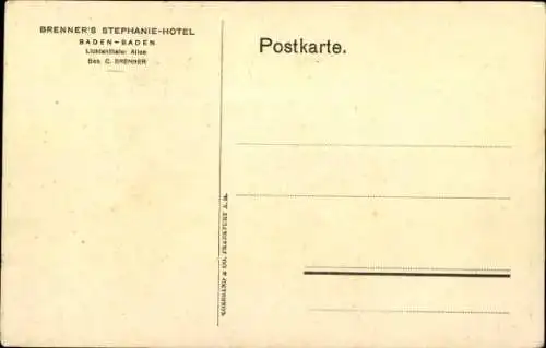 Ak Baden Baden am Schwarzwald, Stephanie-Hotel