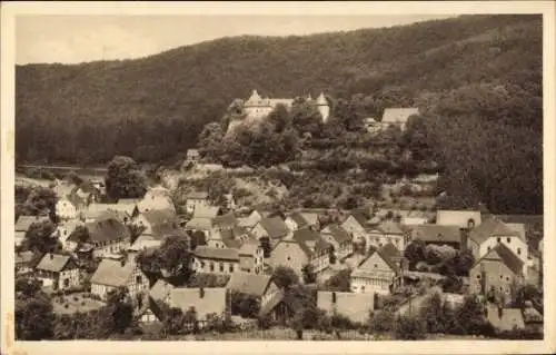 Ak Bilstein Lennestadt im Sauerland im Kreis Olpe, Blick auf den Ort, Schloss