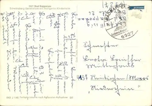 Ak Bad Rappenau in Baden, Schwärzberg Sanatorium, Stuttgarter Kinderheim