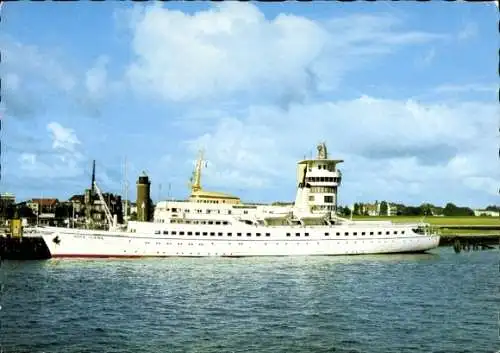 Ak Nordseebad Cuxhaven, MS Alte Liebe mit Leuchtturm, Bollwerk Alte Liebe, HADAG