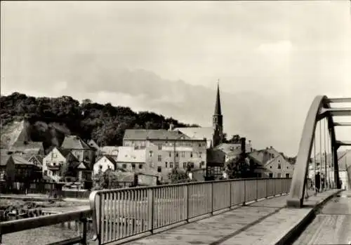 Ak Oderberg in der Mark, Teilansicht, Brücke