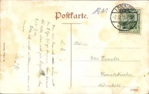Ak Aprath Wülfrath im Bergischen Land, Schloss Aprath, Gewässer, Schwäne