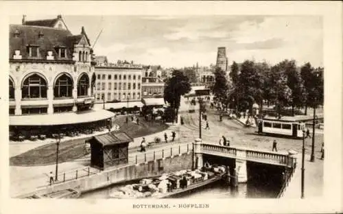 Ak Rotterdam Südholland Niederlande, Hofplein, Straßenbahn