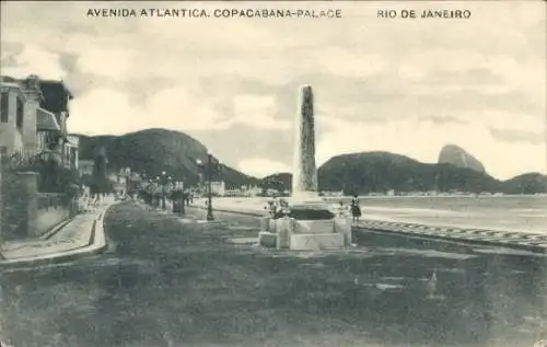 Ak Copacabana Rio de Janeiro Brasilien, Avenida Atlantica, Copacabana Palace