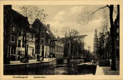 Ak Amsterdam Nordholland Niederlande, Groenburgwal