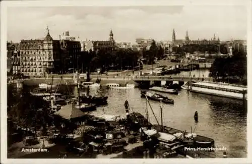 Ak Amsterdam Nordholland Niederlande, Prins Hendrikkade