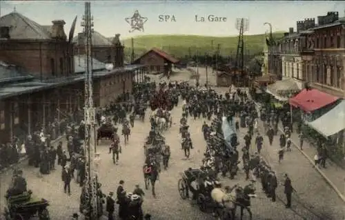 Ak Spa Wallonie Lüttich, La Gare