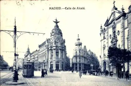 Ak Madrid Spanien, Calle de Alcalá