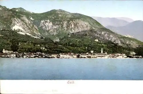 Ak Salò Lago di Garda Lombardia, Gesamtansicht