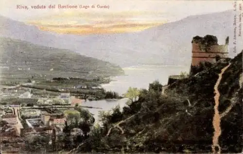 Ak Riva del Garda Trentino, Veduta dal Bastione