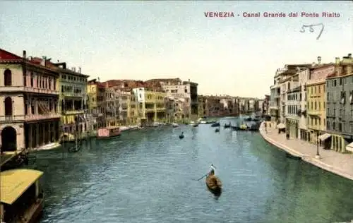 Ak Venezia Venedig Veneto, Canal Grande dal Ponte Rialto