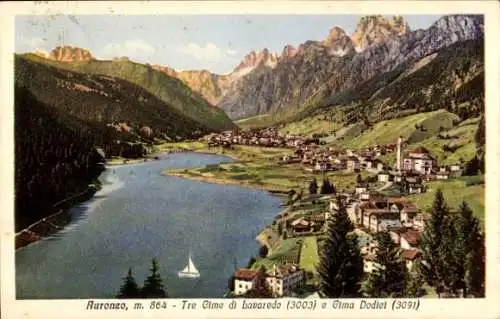 Ak Auronzo di Cadore Belluno Veneto, Gesamtansicht, Berge