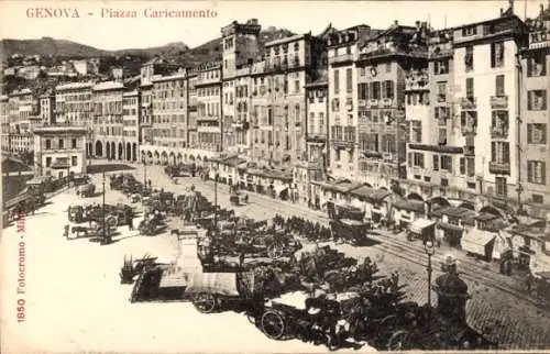 Ak Genova Genua Liguria, Piazza Caricamento