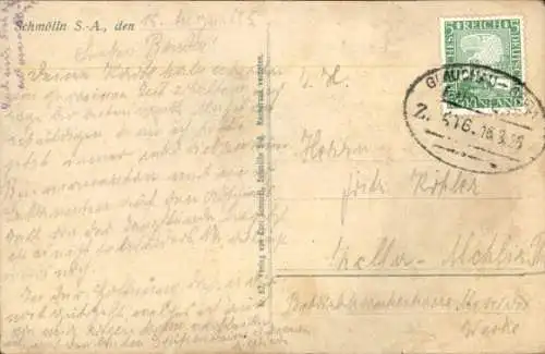 Passepartout Ak Schmölln in Thüringen, Gesamtansicht