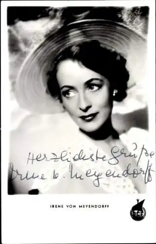 Ak Schauspielerin Irene von Meyendorff, Portrait, Autogramm