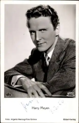 Ak Schauspieler Harry Meyen, Portrait, Autogramm
