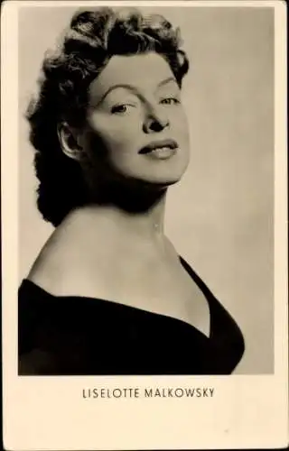 Ak Sängerin Liselotte Malkowsky, Portrait