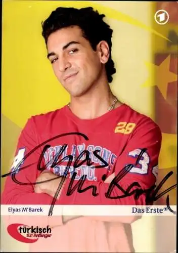 Ak Schauspieler Elyas M'Barek, Portrait, Autogramm