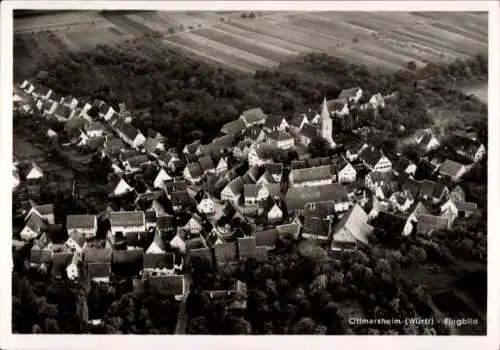 Ak Ottmarsheim Besigheim am Neckar Württemberg, Fliegeraufnahme