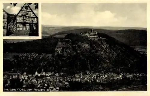 Ak Neustadt Breuberg im Odenwald, Fliegeraufnahme, Fachwerkhaus