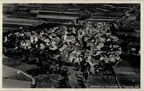 Ak Ickelheim Bad Windsheim in Mittelfranken Bayern, Fliegeraufnahme