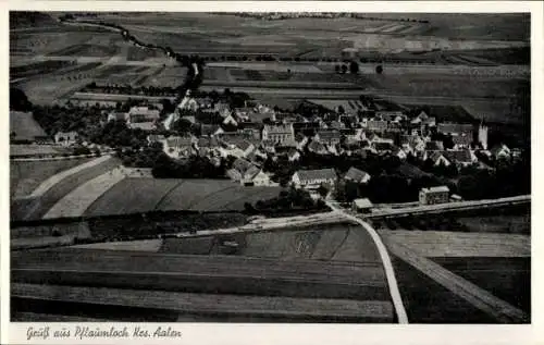 Ak Pflaumloch Riesbürg in Württemberg, Fliegeraufnahme