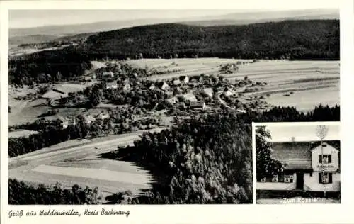 Ak Waldenweiler Althütte in Württemberg, Fliegeraufnahme, Gasthaus zum Rössle