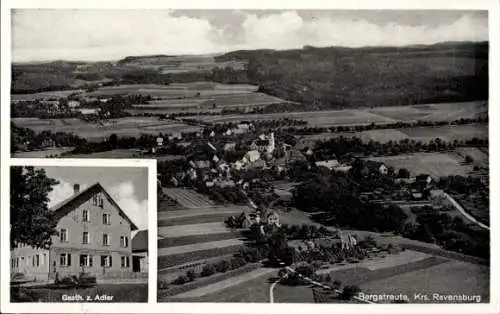 Ak Bergatreute in Württemberg, Fliegeraufnahme, Gasthaus zum Adler