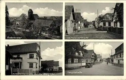 Ak Bodersweier Kehl am Rhein, Leutesheimerstraße, Hauptstraße, Geschäft