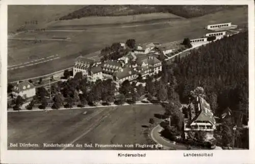 Ak Bad Dürrheim im Schwarzwald, Kinderheilstätte d. bad. Frauenvereins, Fliegeraufnahme