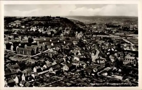 Ak Saarbrücken im Saarland, Fliegeraufnahme