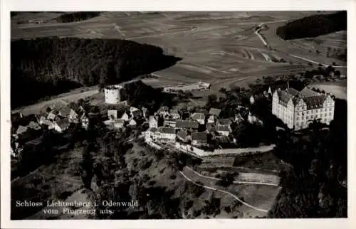 Ak Fischbachtal im Odenwald, Schloss Lichtenberg, Fliegeraufnahme