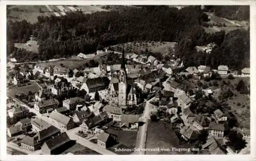 Ak Schönau im Schwarzwald, Fliegeraufnahme