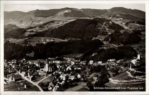 Ak Schönau im Schwarzwald, Fliegeraufnahme