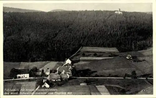 Ak Fohrenbühl Lauterbach im Schwarzwald, Krieger Gedächtnishaus, Fliegeraufnahme