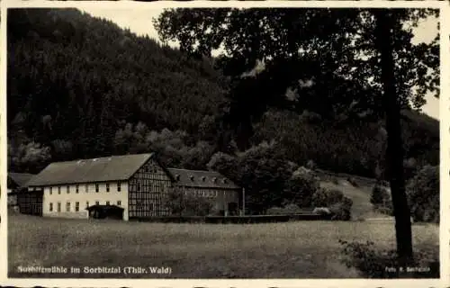 Ak Döschnitz an der Schwarza in Thüringen, Sorbitzmühle, Sorbitztal