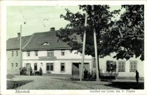 Ak Allerstedt Allerstädt Kaiserpfalz im Burgenlandkreis, Gasthof zur Linde