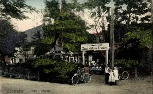 Ak Waltersdorf Bad Schandau Sächsische Schweiz, Restaurant Zum stillen Fritzen