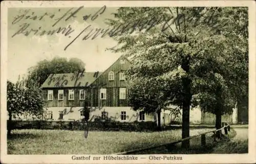 Ak Oberputzkau Putzkau in der Oberlausitz, Gasthof zur Hübelschänke