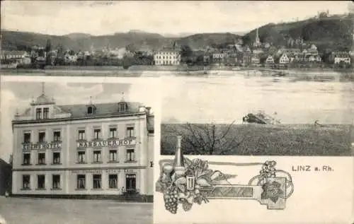 Ak Linz am Rhein, Gesamtansicht, Edens Hotel Nassauer Hof