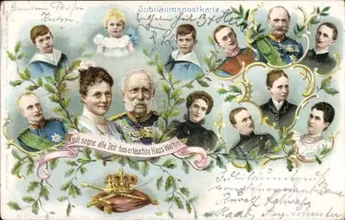 Litho König Albert von Sachsen, Friedrich August Georg von Sachsen, Haus Wettin