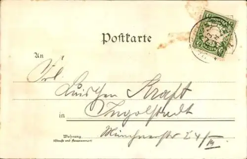 Litho Salvator-Quelle, Platz, Händlerin, Marktstand