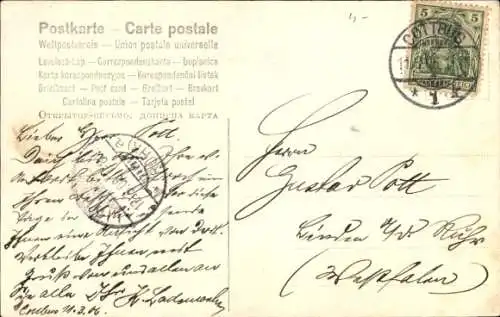 Ak Berlin, Automobil-Omnibus, Geschäfte, Passanten