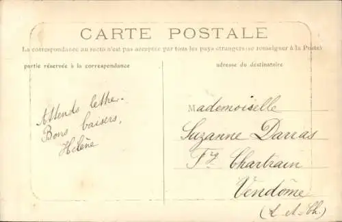 Passepartout Ak Saint Aignan sur Cher Loir et Cher, vue generale