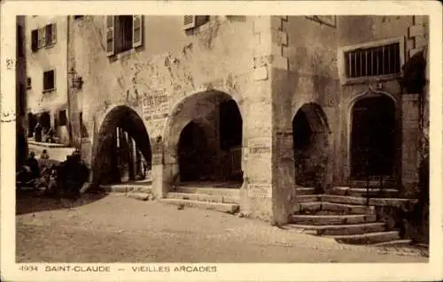 Ak Saint Claude Jura, Vieilles Arcades