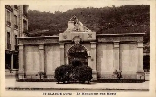 Ak Saint Claude Jura, Monument aux Morts