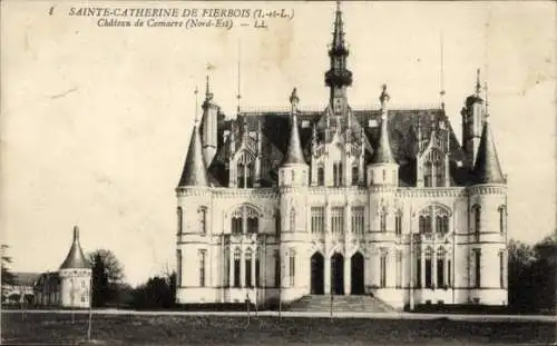 Ak Sainte Catherine de Fierbois Indre et Loire, Chateau de Comacre, Nordostseite