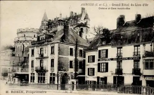 Ak Amboise Indre et Loire, Grand Hotel du Lion d'Or