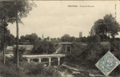 Ak Péronne Somme, Porte Saint Nicolas