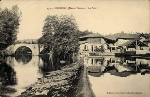 Ak Solignac Haute Vienne, Pont